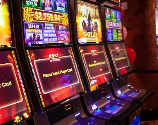 Row of slot machines